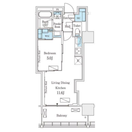 1LDKの間取りの画像
